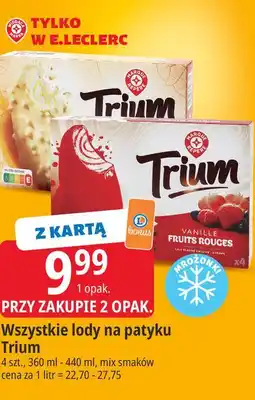 E.Leclerc Wszystkie lody na patyku Trium oferta