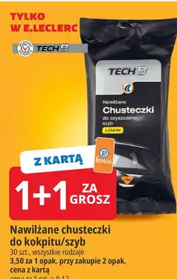E.Leclerc Nawilżane chusteczki do kokpitu/szyb Tech 9 oferta