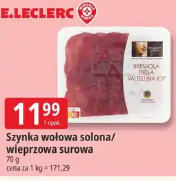 E.Leclerc Szynka wołowa solona/wieprzowa surowa Tradizioni d'Italia oferta