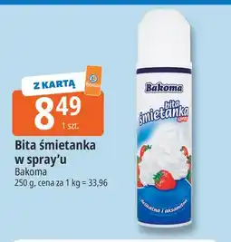 E.Leclerc Bita śmietana w spray'u Bakoma oferta