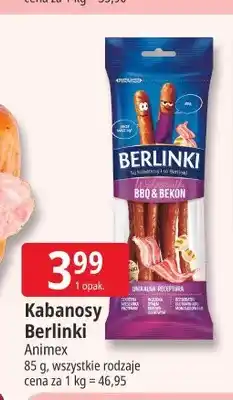E.Leclerc Kabanosy Berlinki BBQ & Bekon Animex oferta