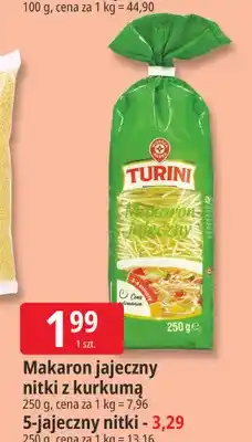 E.Leclerc Makaron jajeczny nitki z kurkumą Turini oferta