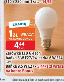E.Leclerc Żarówka LED G-Tech bańka 6W E27 oferta