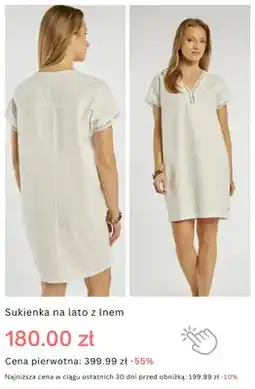Monnari Sukienka na lato z lnem oferta