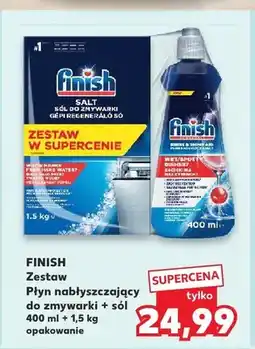 Kaufland Zestaw płyn nabłyszczający do zmywarki Finish + sól do zmywarki Finish oferta