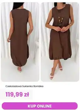 Modna Kiecka Sukienka bombka czekoladowa ModnaKiecka.pl oferta