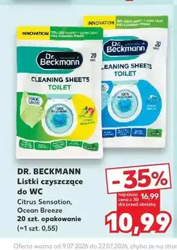 Kaufland Listki czyszczące do WC Dr. Beckmann Citrus Sensation oferta