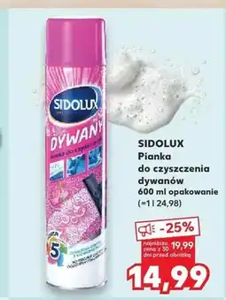 Kaufland Pianka do czyszczenia dywanów Sidolux oferta
