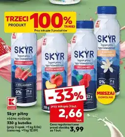 Kaufland Jogurt pitny typu islandzkiego Skyr truskawka-rabarbar oferta
