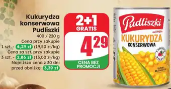 Dino Kukurydza konserwowa Pudliszki oferta