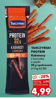 Kaufland Kabanosy z kurczaka Tarczyński Protein oferta