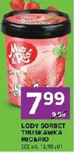 Stokrotka Lody Sorbet Truskawka Mio&Rio oferta