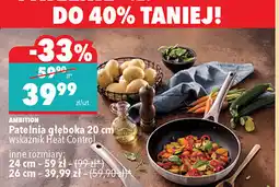 Biedronka Patelnia głęboka 20 cm wskaźnik Heat Control AMBITION oferta