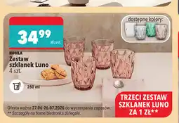 Biedronka Zestaw szklanek Luno 4 szt. HOMLA oferta