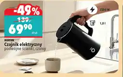 Biedronka Czajnik elektryczny podwójne ścianki, czarny HOFFEN oferta