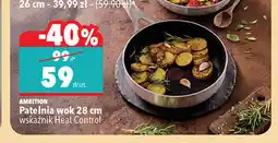 Biedronka Patelnia wok 28 cm wskaźnik Heat Control AMBITION oferta