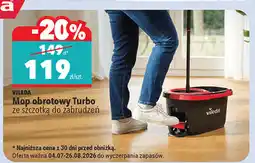 Biedronka Vileda Mop obrotowy Turbo ze szczotką do zabrudzeń oferta