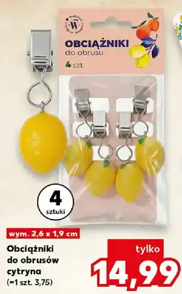 Kaufland Obciążniki do obrusów cytryna oferta