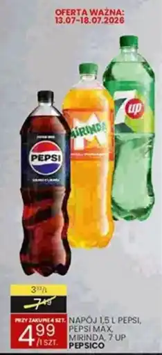 Wafelek Napój 1,5 L Pepsi, Pepsi Max, Mirinda, 7 Up Pepsico oferta