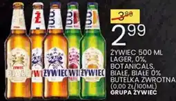 Wafelek Żywiec Lager, Botanicals, Białe 0% oferta
