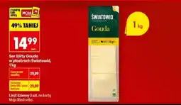 Biedronka Ser żółty Gouda w plastrach światowid , 1 kg oferta