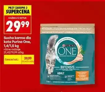 Biedronka Sucha karma dla kota Purina One, 1,4/1,5 kg oferta