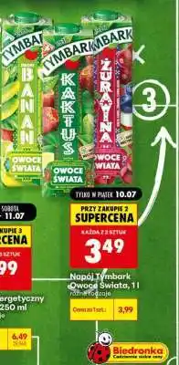 Biedronka Napój Tymbark Owoce Świata, 11 różnych rodzajów oferta