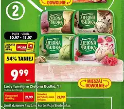 Biedronka Lody familijne Zielona Budka, 1 l oferta