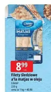 E.Leclerc Filety śledziowe a'la matjas w oleju Lisner oferta