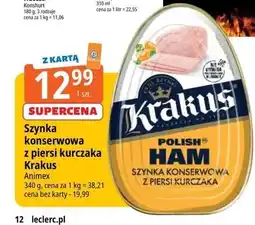 E.Leclerc Szynka konserwowa z piersi kurczaka Krakus oferta