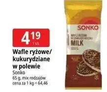 E.Leclerc Wafle ryżowe/kukurydziane w polewie Sonko oferta