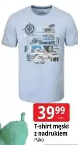 E.Leclerc T-shirt męski z nadrukiem Pako oferta
