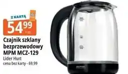 E.Leclerc Czajnik szklany bezprzewodowy MPM MCZ-129 Lider Hurt oferta