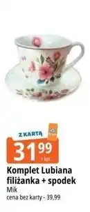 E.Leclerc Komplet Lubiana filiżanka + spodek Mik oferta
