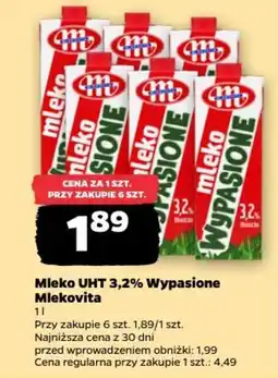 Netto Mleko UHT 3,2% Wypasione Mlekovita oferta