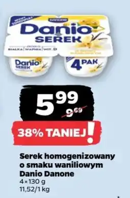 Netto Serek homogenizowany o smaku waniliowym Danio Danione oferta