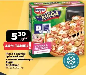 Netto Pizza z szynką i pieczarkami z sosem czosnkowym Rigga Dr.Oetker oferta