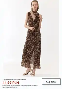 H&M Szyfonowa sukienka z szalikiem oferta