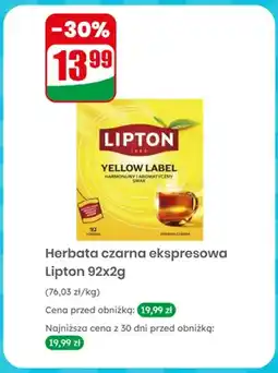 Dino Herbata czarna ekspresowa Lipton Yellow Label oferta