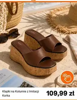Born2be Klapki na koturnie z imitacji korka Vices oferta