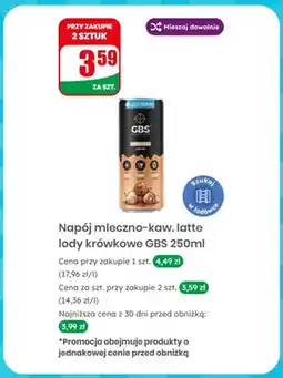 Dino Napój mleczno-kawowy latte lody krówkowe GBS oferta