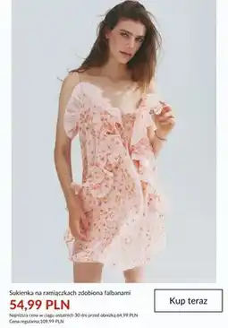 H&M Sukienka na ramiączkach zdobiona falbanami oferta