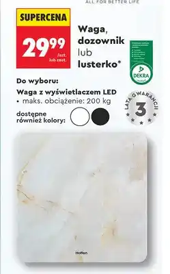 Biedronka Waga łazienkowa z wyświetlaczem LED Hoffen oferta