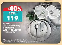 Biedronka Zestaw obiadowy z porcelany MG Home Antico 12-elementowy oferta