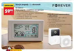 Biedronka Stacja pogody z czujnikiem zewnętrznym Forever oferta