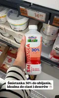 Biedronka Śmietanka 30% do ubijania Piątnica oferta