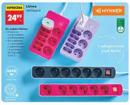Biedronka Listwa zasilająca klasyczna Hykker oferta