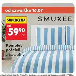 Biedronka Komplet pościeli z bawełny Smukee oferta