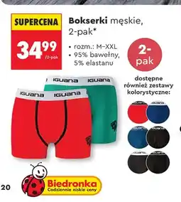 Biedronka Bokserki męskie Iguana 2-pak oferta