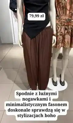H&M Spodnie z luźnymi nogawkami oferta